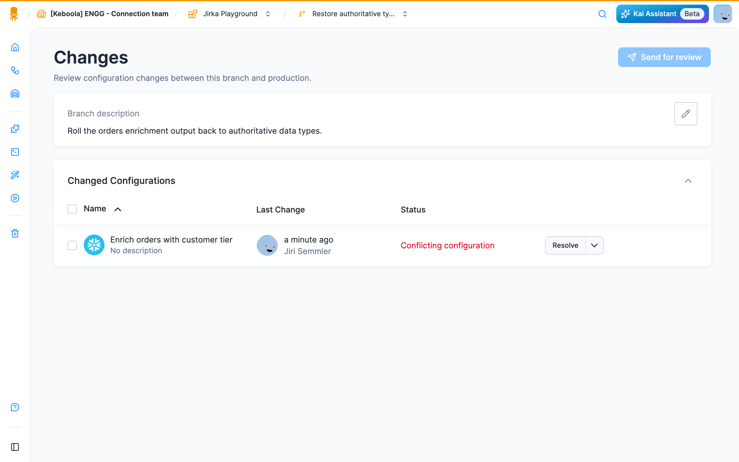 Screenshot - Conflicting configuration